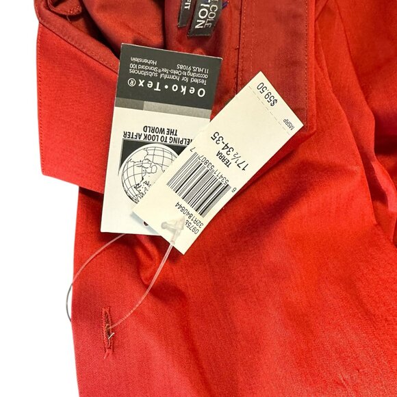 Kenneth Cole Reation red dress shirt 17.5x34-35 Regular fit NWT - Picture 11 of 12